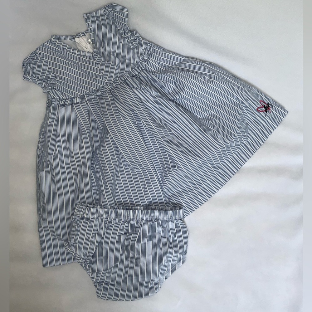 Girls DKNY baby striped dress